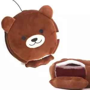 [콩심팥심]곰돌이 USB 보온 온열 마우스패드 손목쿠션