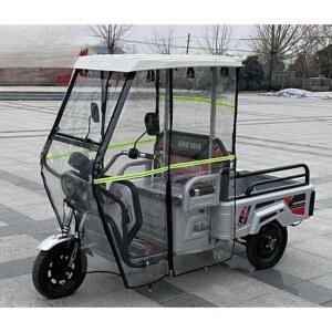 오토바이 전기차 방풍 방한 투명 비가림막 커튼 소형 커버 지붕 더블 탑 크 천막