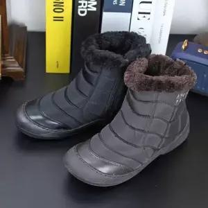 여성 인조 퍼 부츠 겨울 패딩부츠 생활방수 옆지퍼 WED413D