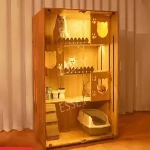 고양이빌라 놀이터 호텔장 숨숨집 원목 캣하우스 캣타워