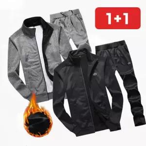 남성 겨울 런닝복 체육복 세트 트레이닝셋업 기모 1+1