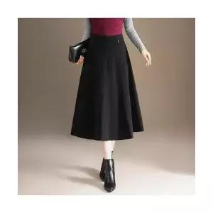 정장 스커트 모직 여성 슬림핏 추동 중기장 A라인 캐주얼 우산 admr4