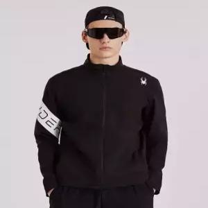 정품 스파이더 spyder 공용 트레이닝 슬리브 로고 셋업 집업 SPIPCNFT201UBLK 512342