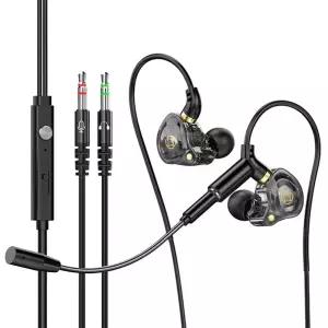 디보이스 V-S1 2.5m 케이블 3극 PC용 게이밍 듀얼마이크 유선 이어폰 컴퓨터 노트북