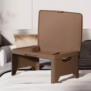 침대용 노트북 책상 독서용 사이드 테이블 접이식 노트북 책상 이동식 플라스틱 컴퓨터 휴대용 다용도