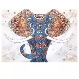 거실그림 HVA680P6 패브릭 포스터 인테리어 그림 코끼리 L