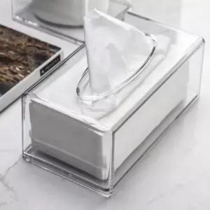 투명 티슈 케이스 아크릴 각티슈 커버 수납함 핸드타올 디스펜서