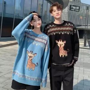 VIDS-SS1622 남녀공용 커플 루돌프 니트 (WFKLBUN)