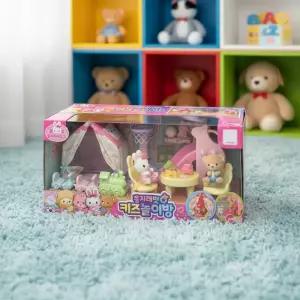 원앤원 콩지래빗 키즈놀이방 인형놀이 장난감 소품 미니어처 토끼 캐릭터 인형집 텐트 미끄럼틀