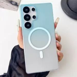 갤럭시S25 S25플러스 S25울트라 S25엣지 맥세이프 그라데이션 반투명 매트 슬림 하드 핸드폰 케이스