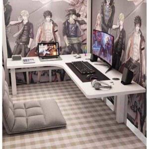 좌식 낮은 ㄱ자 원룸 기역자 노트북 테이블 코너 컴퓨터