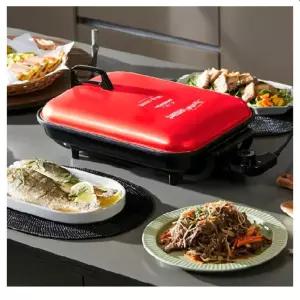 국내산 홈 스마트팬 전기그릴 잔치팬 추천 고기 생선구이 5단계온도조절 가정용 캠핑용 모임 전기불판 선물