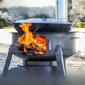 장작난로 가마솥 군고구마 캠핑 시골 장작 농촌 야외