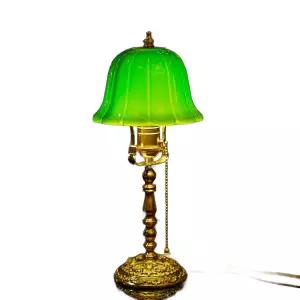 레트로 테이블 램프 중세 에메랄드 복고 그린 황동 엔틱