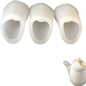 커피포트 찻주전자 보호기 실리콘 커버 슬리브 드립 방지 및 누수 3pcs 화이트(짧은)