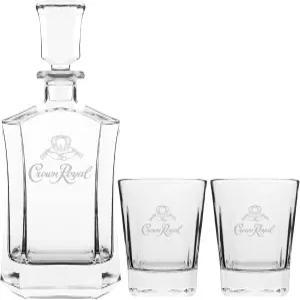 크라운 로얄 위스키 디캔터 2잔 포함 남녀용 세트 호환 가능