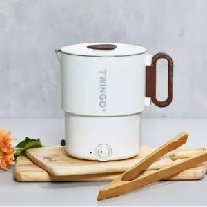 트레블팟 분리형 전기포트-화이트-스텐304 위생 다용도 라면포트 야외 캠핑용 차박 필수템 전기냄비 선물