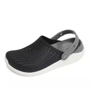 [크록스]라이트라이드 클로그 샌들 블랙화이트 여자 여름 슬리퍼 205964-066 909609