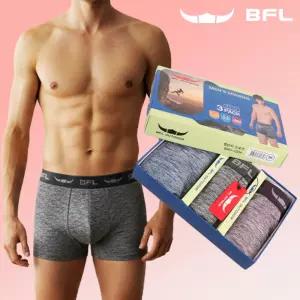 오브 버팔로 정품 남성 멜란지 스판 드로즈 팬티 3매 밴드형 사각 속옷 운동용 기능성 2509 95~130호까지