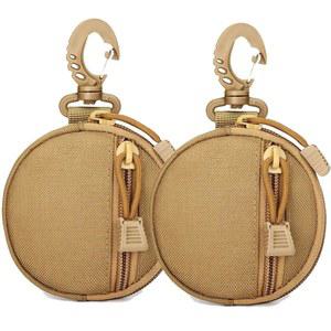 2팩 전술 EDC 파우치 컴팩트 미니 밀리터리 몰 유틸리티 액세서리 정리 가방 코인 지갑 열쇠고리 포켓 허리 팩용 신용 카드 홀더