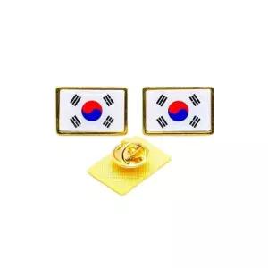 태극기 디자인 뱃지 사각형 군인 표현 배지 태극기뱃지 태극기뺏지 군부대뱃지 군인뱃지