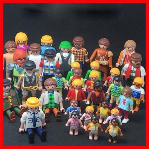 플레이모빌 피규어 Fille Enfant 미니 액션 피규어 장난감 플레이모빌 기사 군인 피규어 무작위 장난감 3cm