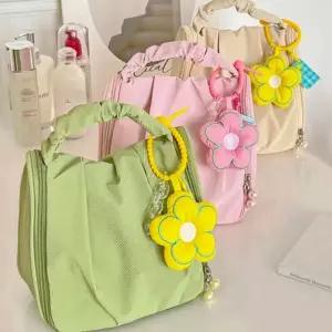 LN블링 플라워키링 메이크업 가방 대용량파우치 화장품치 손잡이치 핸들치 링화장품 뷰티 화장품백 메이크