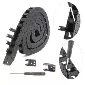 이바이 1미터/39.4인치 드래그 체인 케이블 캐리어 10x11mm 3D 프린터 및 CNC 기계용 개방형 R18 와이어