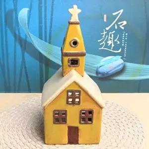 유럽풍 미니하우스 캔들홀더/장식소품(교회) (KYR-W02E432)