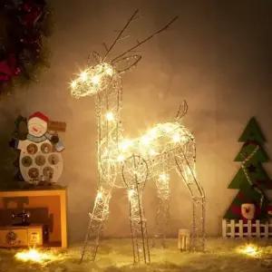 루돌프 크리스마스 장식 실버 크리스마스 사슴 장식용 연말 루돌프