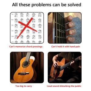 기타 코드 트레이너 무음 연습 슬라이딩 컴퍼스 미니 소형 호환 초보자부터 숙련자까지 사용 가능