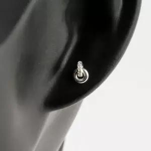 [다잇템] 여자 패션 웨딩소품 스터드 미니링 큐빅 실버 귀걸이_20494701_588872