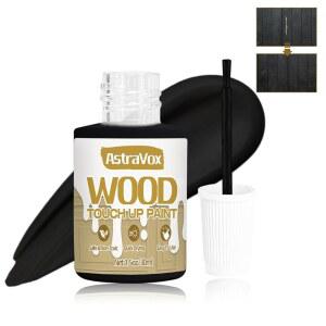 아스트라복스 우드 터치업 페인트, 스크래치, 위한 페인트 얼룩 및 캐비닛 가구 강력한 건식 접착력 빠른 주방 수리를 펜, 테이블 블랙 칩 도어 드레싱기용 1.5온스
