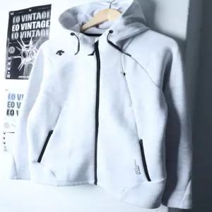 W(L)데상트 후드집업 기능성 멜란지화이트 올드스쿨02