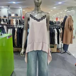 시슬리/애플아울렛/메이슨 레이스 배색 슬리브리스 SAWS02511