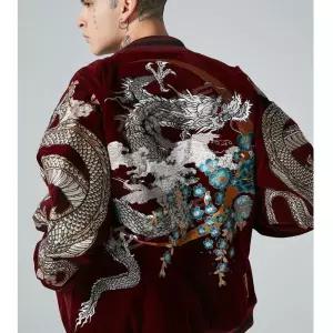 스카잔 항공점퍼 야구 자켓 블랙 용자수 검정색 야구잠바