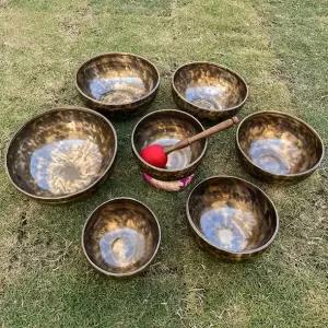 네팔 싱잉볼 세트 전문 요가 사운드볼 세트 명상 사운드 힐링 수면볼 티베트 구리 악기