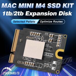 MAC MINI M4 SSD 용 솔리드 스테이트 드라이브 키트 1T/2T 용량 업그레이드 입자 속도 증가 메모리 DIY