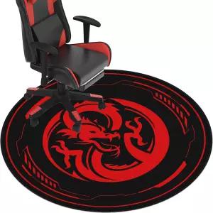 로우 파일 카펫 및 하드우드 바닥용 MSKGTML 게이밍 의자 매트 47인치 원형 바닥 게임룸 침실 거실