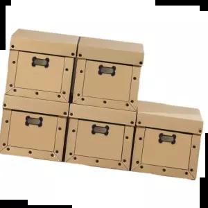 5겹 특대형 종이수납함 리빙박스 476X371X315mm 5개