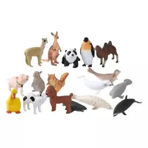 귀여운 동물 미니 모형 피규어 아기 장난감 세트 놀이