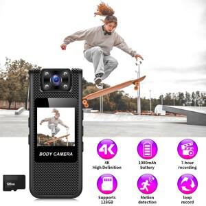 바디카메라 스트랩 ABZW 스포츠 DV 4K 와이파이 포켓 카메라 휴대용 디지털 비디오 레코더 바디캠 적외선