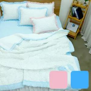 러브 에어뱀부 시어서커 냉감이불베개세트 Q 2컬러