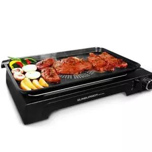 라니 가스와이드그릴 기본형 (REWG-i100B) 캠핑용 휴대 가정 썬버너 넓은불판