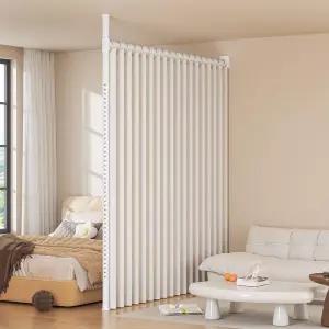 파티션 무타공 가벽커튼 병풍 세로 칸막이 행거형 가림막