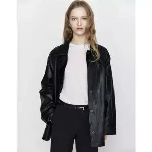 지오다노 376505 NEW 미들랭스 오버핏 레더 자켓 353036