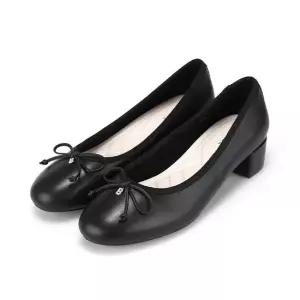 [GS 단독신상] 바바라 양가죽 B장식 리본 베이직 여성 키튼힐 3.5cm_BQJ101