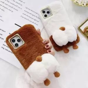 유니블링 갤럭시 z플립 z폴드 3 4 폴더 강아지 엉덩이 털케이스