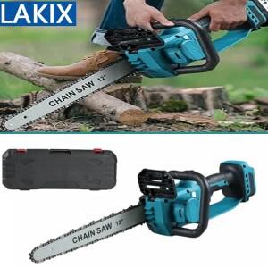 무선 브러시리스 전기 체인톱 12인치 6600W 자동 오일링 목공 정원 절단기 마키타 18V 배터리용