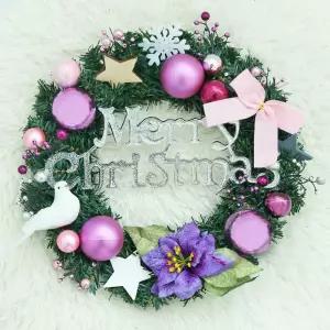 글리터리스(중) 바이올렛현관문 거실장식 크마스벽 북유럽 모던크마스 크마스리스 성탄절 크마스데코 크마